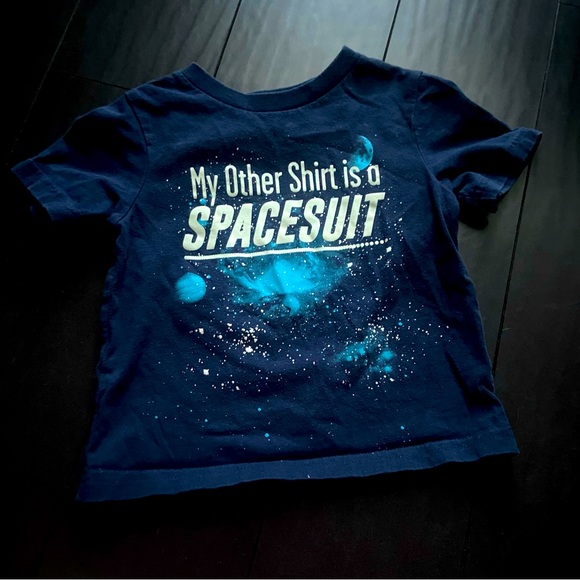 The Children’s Place glow in the dark space t-shirt & crazy8 furry mom t-shirts - Picture 5 of 6